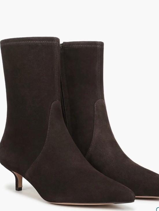 Veronica Beard Shoes - NIB Veronica Beard Lisa 45 Stretch Kitten Heel Bootie Expresso Suede Sz 9.5
